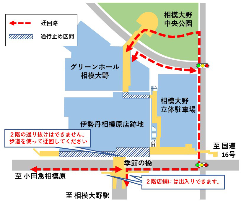 駅方面からのアクセスについての地図